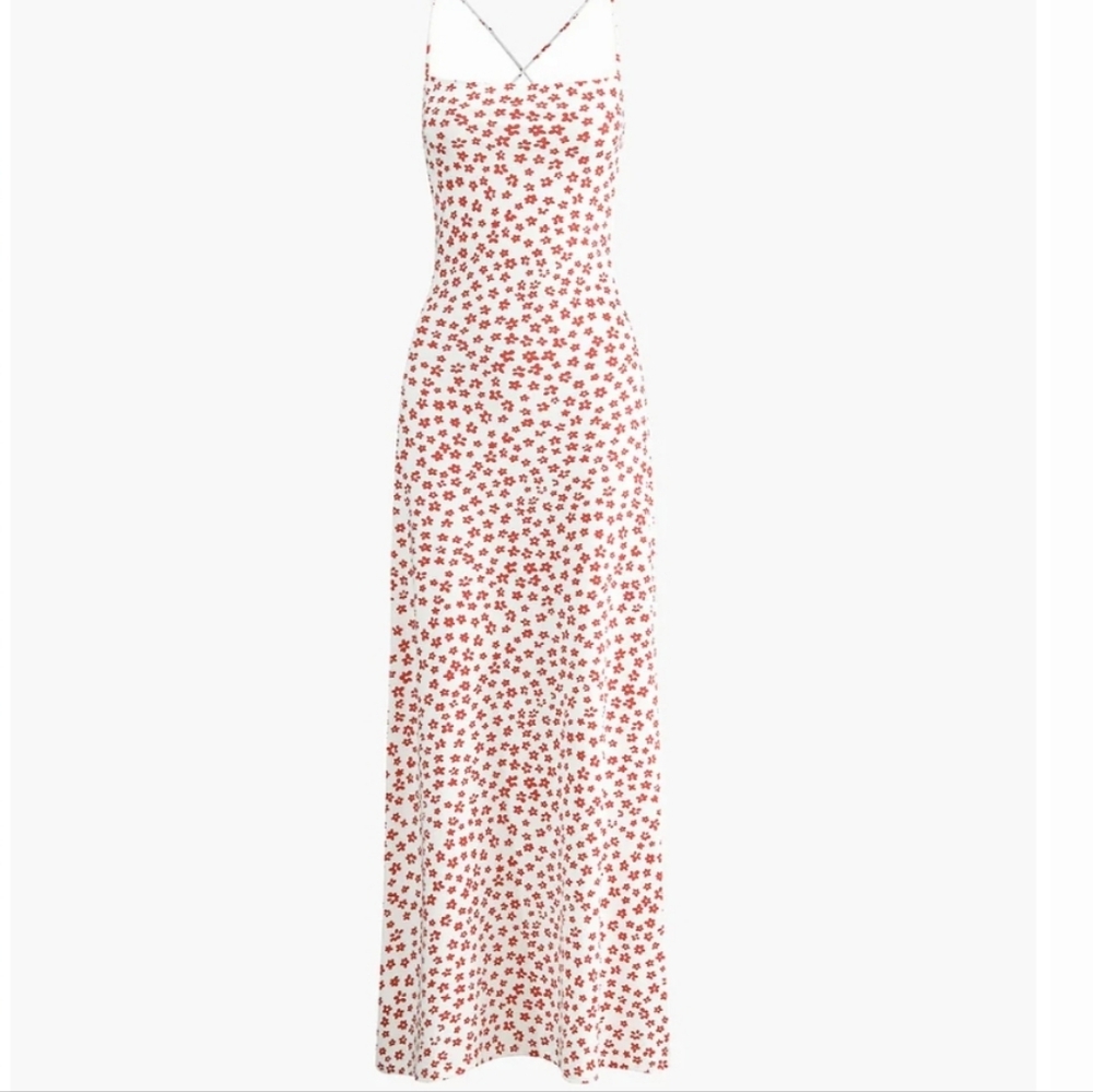 Strappy Floral Flowy Crisscross Sundress SZ S NWT